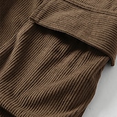 voordelige Buitenshuis-Voor heren Cargoshorts Korte broek Casual korte broek Wandelshorts Corduroy korte broek Trekkoord Elastische taille Meerdere zakken Effen Ademend Vochtregelerend Knielengte Buiten Casual Dagelijks