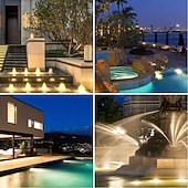 ieftine Spoturi exterioare-reflector solar cu LED IP65 proof 1/2/3 capete proiector subacvatic pentru piscină grădină gazon pădure iaz calea decor peisaj