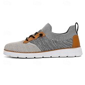 cheap Men&#039;s Sneakers-Men&#039;s Knit Athletic Sneakers – Lightweight Breathable Running and Walking Shoes for Gym, Work and Travel