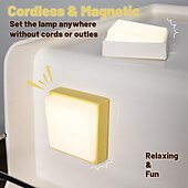 abordables 123496-Veilleuse fantaisie sans fil à intensité variable, applique murale magnétique portable à piles rechargeable, design à bascule, pour chambre à coucher, chambre d&#039;enfant, salle de bain, couloir, cuisine
