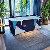 cheap Pools, Hot Tubs &amp; Supplies-1pc Portable Folding Contemporary Soaking Bath Tub Rectangle Shape, Efficient Temperature Retention for Hot and Cold Spa, Sauna, and Ice Baths - Ideal for Home SPA and Adult Shower Use, Therapeutic Soaking Unique Bathtub