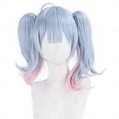 abordables Perruques d&amp;#39;anime-Perruque Synthétique Rabbit hole Droit crépu Ondulation profonde Coupe dégradée Frange Droite Fabriqué à la Machine Perruque 16 pouces A1 Cheveux synthétiques Femmes Classique Confortable Dégradé de