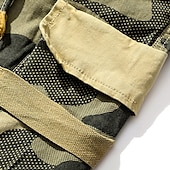 preiswerte Klassiker-Herren Cargo-Shorts Shorts mit Camouflage-Muster Shorts Sommershorts Kordelzug Elastischer Bund Mehrere Taschen Tarnung Komfort tragbar Knielang Outdoor Sport Täglich Mode Lässig Tarnung Khaki