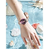 economico Orologi al quarzo-Regalo per la festa della mamma per donne Orologio al quarzo Orologio da polso Orologio con strass Orologio impermeabile cinturino in acciaio inox