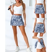 Χαμηλού Κόστους Γυναικείες φούστες και σορτς-Γυναικεία Δετοβαμένο Casual φούστα Φούστες τένις με σορτς Στάμπα Γρήγορο Στέγνωμα Τέννις Γκολφ Μπάντμιντον Ελλειψη Μπλε Ρούχα τένις