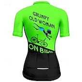 tanie Damskie koszulki-Damskie Koszulka rowerowa Graficzny Litery i cyfry Krótki rękaw Rower Tee Tshirt Dżersej z 3 tylnymi kieszeniami Kolarstwo górskie Szybkie wysychanie Anatomiczny kształt Odprowadzające wilgo