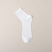 preiswerte Herren Elite Zubehör-Herren 1 Paar Socken Freizeitsocken Schwarz Weiß Farbe Einfarbig Hohl Schule Formell Hochzeit Netz Loch Dünn Sommer Frühling Herbst Ganzjahres Elegant Täglich