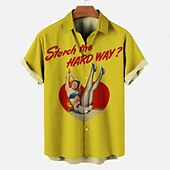 preiswerte Oberteile-Bluse / Hemd Retro Poster Retro-Mädchen Grafik Für Herren Erwachsene Maskerade 3D-Druck Urlaub Party
