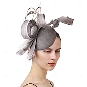 tanie Fascynatory i kapelusze-Nakrycie głowy Sinamay Ślub Wieczorna impreza Elegancja Ślub Z Kwiat Winieta Nakrycia Głowy
