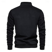 abordables Hoodies et sweatshirts élite pour hommes-Homme Sweat à capuche quart zippé Noir Blanche bleu marine Gris Demi-zip Uni Polyester Occasionnel Athlétique Vêtement Tenue Pulls Capuche Pulls molletonnés manche longue