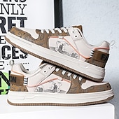preiswerte Sneaker für Herren-Modische Herren-Sneaker – Retro-inspirierte Muster, Kunstledermaterial, ideal für Freizeitausflüge und Abenteuer in der Stadt