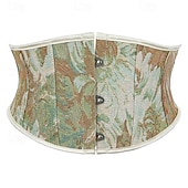 cheap Corset-Rococo Overbust Corset Masquerade Overbust Corset Cosplay Jacquard Tummy Control Push Up Jacquard Fancy Dress Women's Royal Masquerade Party Carnival of Venice Adults' Corset