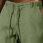 halpa Retro-Miesten Shortsit Liinavaatteet Kesähousut Rantahousut Kurenauha Tasku Suora jalka Tavallinen Pehmeä Hengittävä Lyhyt Kausaliteetti Päivittäin ulko- Muoti Retro / vintage Taivaan sininen Joustamaton