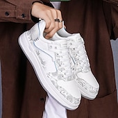preiswerte Sneaker für Herren-Modische Herren-Sneaker – Retro-inspirierte Muster, Kunstledermaterial, ideal für Freizeitausflüge und Abenteuer in der Stadt