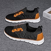 cheap Men&#039;s Sneakers-Men&#039;s Knit Athletic Sneakers – Lightweight Breathable Running and Walking Shoes for Gym, Work and Travel