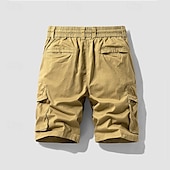 economico Classico-Per uomo Pantaloncini cargo Shorts Pantaloncini Estivi Coulisse Elastico in vita Multi-tasche Semplice Comodità Indossabile Lunghezza al ginocchio All&#039;aperto Sport Quotidiano Moda Casual Nero Blu