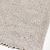 preiswerte Herren Elite Oberbekleidung-Herren Blazer aus 100 % Leinen Blazerjacke Schule Formell Hochzeit Elegant Urlaub Sommer Frühling 100% Leinen Leinen Einfarbig Einreihig Zwei-Knopf Blazer Dunkelgrau Marineblau Beige Hellblau