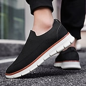 abordables Chaussures sans lacets &amp; mocassins-Baskets en tricot à enfiler pour homme – Chaussures de marche décontractées, légères et respirantes, idéales pour les voyages d&#039;été et le quotidien