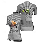 cheap Women&#039;s Jerseys-Women&#039;s Cycling Jersey Graphic Stripes Short Sleeve Bike Tee Tshirt Jersey with 3 Rear Pockets Mountain Bike MTB Quick Dry Anatomic Design Wicking Breathable Sports Pink Blue Orange Clothing Apparel