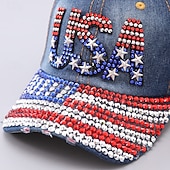 cheap Accessories-250th Anniversary USA Hat USA Flag Casual Adults' Men's Women's Semiquincentennial Masquerade Independence Day / the Fourth of July Casual Festival Dress Up