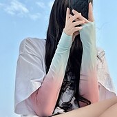 cheap Home Sleeves &amp; Gloves-Gradient Color Ice Sleeves Women&#039;s Summer Ice Silk Sun Protection Sleeves Driving Cycling Arm Protection Anti-ultraviolet