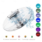 abordables Éclairage subaquatique-Lampes solaires de piscine, éclairage extérieur flottant, globe lumineux, veilleuse RVB à changement de couleur, lumières LED étanches pour piscine, étang, jardins, fêtes, brille dans le noir,