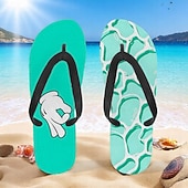 billiga Semester Sandaler-flip flops med tryckta havssköldpaddor för män – strandinspirerad och bekväm stil för strandutflykter, surfing och tropiska semestrar