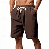 economico Pantaloncini casual-Per uomo Shorts Pantaloncini casual Pantaloncini di velluto a coste Coulisse Elastico in vita Gamba Dritta Semplice Comodità Traspirante Lunghezza al ginocchio Sport all&#039;Aperto Quotidiano Ferie Moda
