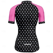 levne Dámské dresy-Dámské Cyklodres Puntíky Krátký rukáv Kolo Tričko Dres se 3 zadními kapsami Horská cyklistika Rychleschnoucí Anatomický design Odvod Prodyšné Sportovní Bílá Žlutá Růžová Oblečení