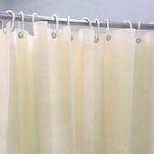 abordables Cortinas de ducha-Cortina de Ducha Forro PEVA Impermeable 12 Ganchos Decoración de Baño Estilo Nórdico Impresión de Triángulo/Cuadro de Playa y Océano