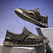 זול סנדלים חיצוניים-סנדלי גברים - עיצוב רשת נושם, סגנון נינוח לנסיעות יומיות והרפתקאות חוצות קלות