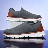 abordables Chaussures sans lacets &amp; mocassins-Baskets en tricot à enfiler pour homme – Chaussures de marche décontractées, légères et respirantes, idéales pour les voyages d&#039;été et le quotidien