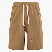 preiswerte Shorts-Herren Sportliche Shorts Sweat-Shorts Shorts Sommershorts Tasche Kordelzug Elastischer Bund Einfach Komfort Atmungsaktiv Kurz Outdoor Sport Klassisch Lässig Schwarz Armeegrün