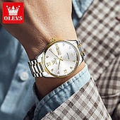 cheap Mechanical Watches-OLEVS Men&#039;s Mechanical Watch, Minimalist Fashion, Automatic Self-Winding, Luminous Date Week, Waterproof Steel Watch
