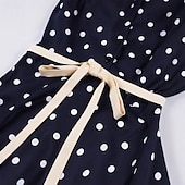 cheap Dresses-Polka Dots Retro Vintage 1950s Dress Swing Dress Polka dots Women&#039;s Carnival Masquerade Daily Wear Bachelorette Party Adults&#039; Dress Headband