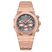 cheap Mechanical Watches-Men Mechanical Watch Quartz Watch Retro Vintage Wristwatch Luminous LED Back Light Chronograph Waterproof Stainless Steel Watch