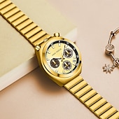 olcso Quartz órák-MINI FOCUS Női Quartz Óra Divatos Dizájnú Karkötő Óra Világító Stopper Naptár Vízálló Ötvözet Óra
