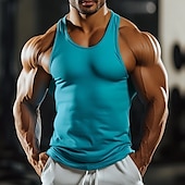 abordables Débardeurs-Homme Débardeur Gilet Sous-Vêtements T-shirt sans manches Sans manches Col ras du cou Été Uni Mode Classique Confortable Sportif Rue Sports Fête Noir Blanche Rouge Foncé T-shirt haut de gamme pour
