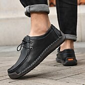 levne Pánské tenisky-pánské šněrovací boty z umělé kůže - stylové a pohodlné, ideální pro podnikání - příležitostné příležitosti a přechody z kanceláře do večera