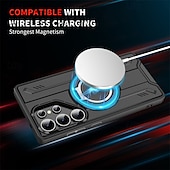 お買い得  サムスン用ケース-S24 Ultra Plus、S23 Ultra/Plus、S22 Ultra、S25 Plus/Ultra 用の電話ケース 磁気吸着 スタンド付き 幾何学 TPU PC メタル