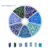 abordables kit para hacer cuentas-Juegos de cuentas esmaltadas en caja de 2 mm, kit de abalorios para hacer pulseras y accesorios de collar.