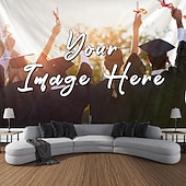 billige Tekstiler-Graduasjon Tilpasset Hengevev med Ditt Bilde Beste Graduasjonsgave Veggkunst Mural Dekorasjon Bakgrunn med Bilde Hjem Soverom Stue (anbefalt bildeoppløsning 3Mo eller høyere) Personlig Gave