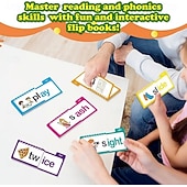 preiswerte Geschenke-30 Daumenkinos zum Lesen und Reimen, Buchstabenlaute &amp;Lernkarten für Wortfamilien, Phonetik-Lernspiele, Sichtwortübungen, Aktivität zur frühen Lese- und Schreibfähigkeit, Vorschule