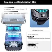 cheap Universal Accessories-SL31 Mobile Phone Back Clip Cooler with TEC Semiconductor Cooling and LED Temperature Display for Gaming