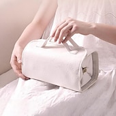 cheap Jewelry &amp; Cosmetic Storage-Leather Travel Cosmetic Bag Large Capacity Portable Women Makeup Case Waterproof Toiletry Makeup Organizer Storage Bag Foldable 4 In 1 Travel Toiletry Bag Cosmetics Storage Bag