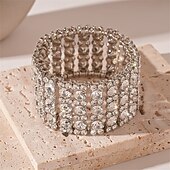economico Braccialetti-Bracciale zirconia stile vintage classico goccia moda vintage trendy cromo gioielli argento  argento 2 per festa di matrimonio fidanzamento prom