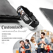 abordables Para los hombres-Pulsera con foto personalizada, el mejor regalo personalizado para papá, esposo o novio, joyería única para hombre para el día del padre, cumpleaños, aniversario, Navidad, día de San Valentín.