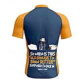economico Maglie da uomo-Per uomo Maglia da Ciclismo Grafico Blocco di colori Lettere &amp; Numeri Manica Corta Bicicletta Maglietta Maglia Top con 3 tasche posteriori Resistente ai Raggi UV Asciugatura Rapida Cerniera Frontale