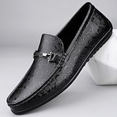 cheap Men&#039;s Slip-ons &amp; Loafers-Men&#039;s White Loafers with Silver Accents, Lightweight Casual Shoes, Ideal for Everyday Wear and Vacation Getaways