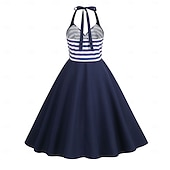  Dia da Independência 250º Aniversário EUA Anos 50 Vestido de uma linha Vestido swing Nadador Bandeira dos EUA Fantasia Mulheres Baile de Máscaras 4 de julho Dia da Independência Casual / Diário Festa